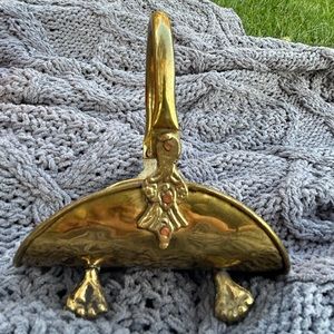 vintage mini brass basket